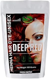 DEEP RED Henna Hair Color - 1 Pack - Best Red Henna for Hair, Natural Hair Color - Chemical Free Henna Hair Dye - The Henna Guys