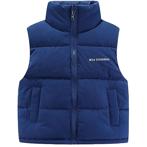 Little Girls Boys Winter Warm Turtleneck Zipper Sleeveless Jacket Puffer Down Vest Coat Outwear