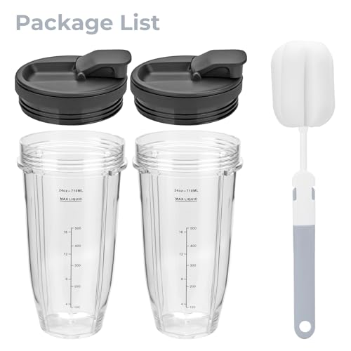 2 Pack Copas de Licuadora para Ninja 24oz miniatura 4