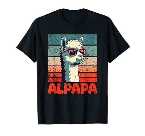 Alpapa Día del Padre Mejor Papá Alpaca Camiseta