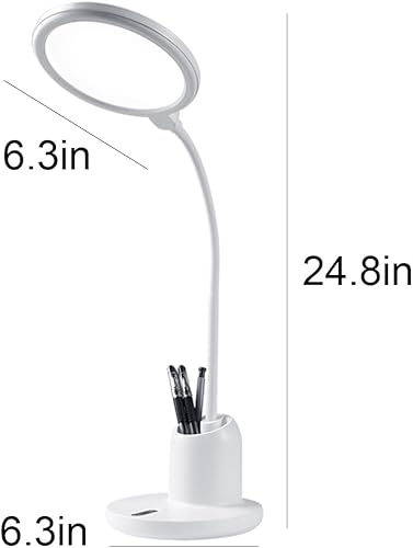 Miniatura 7 de Lámpara de escritorio para dormitorio, habitación, oficina, cuidado de los ojos, 88 LED, lámpara de mesa de lectura brillante, 2800-5500 K, luz de