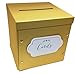 Kate Aspen Collapsible Greeting Card Envelope Box, 10.2W x 10.2D x 10.2H, Gold Shimmer
