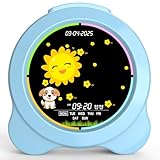 radio reveil metronic gulli vert Réveil d'apprentissage de l'heure pour enfants : ce réveil éducatif pour enfants utilise des symboles uniques de soleil, de nuage, de lune et d'étoile pour enseigner les cycles de jour et de nuit. Parfait pour l'entraînement du sommeil des tout-petits. Contrairement aux horloges numériques de base pour enfants, elle affiche les noms complets du jour de la semaine (lundi et dimanche) et les dates, ce qui en fait une horloge d'apprentissage pour les enfants de 3 à 12 ans. Combine une horloge d'apprentissage du sommeil et un outil d'apprentissage de l'heure en un seul