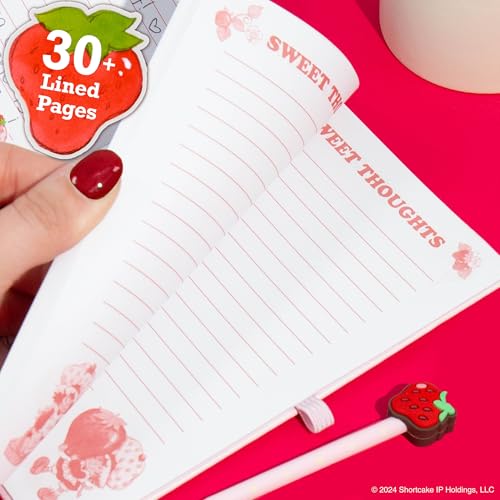 Image of Horizon Group USA Journal Set, Cute School Supplies, Stationary Kit for Girls, Diary and Accessories, Strawberry Shortcake Journal Set