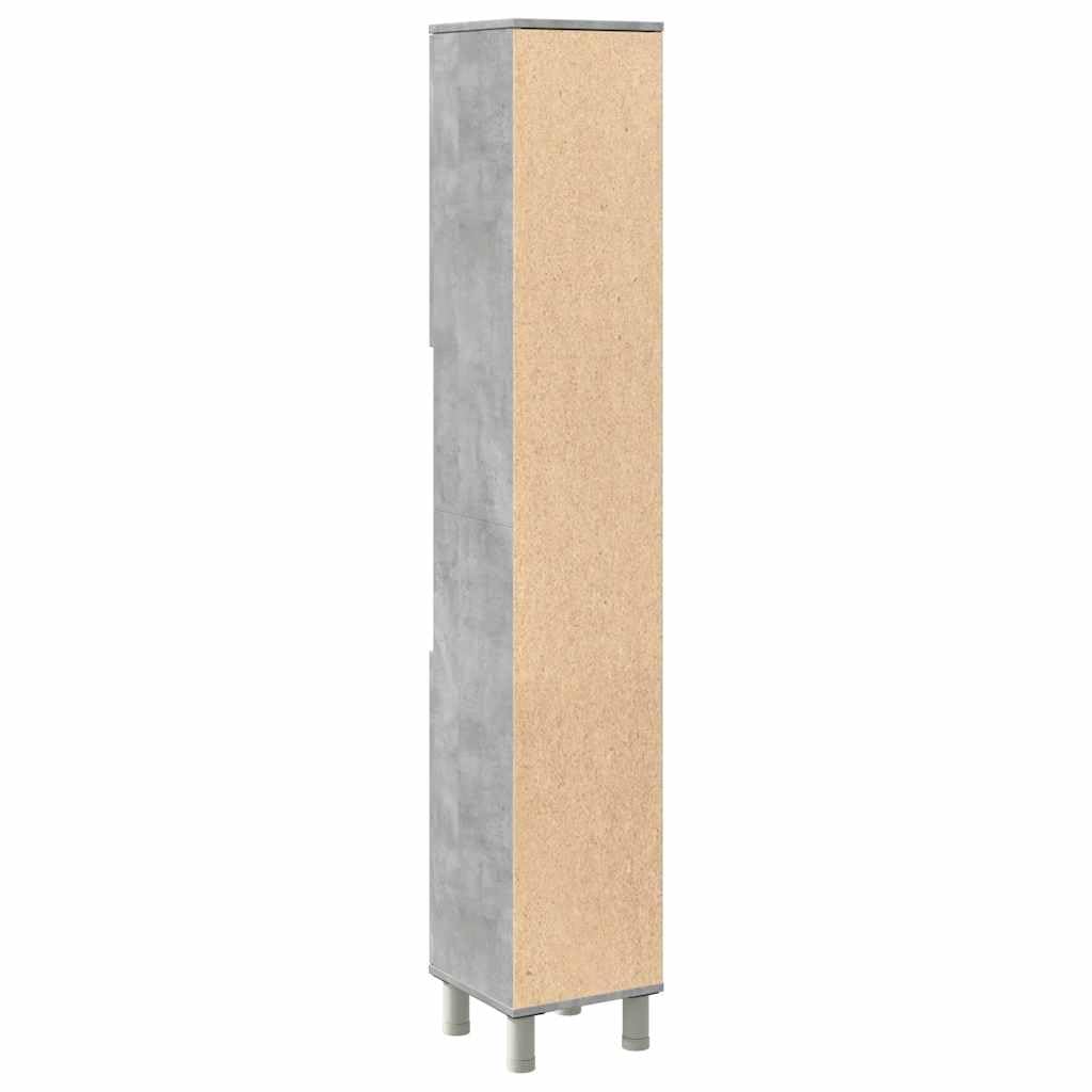 vidaXL Armoire de Salle de Bain Gris béton 30x30x179 cm Aggloméré