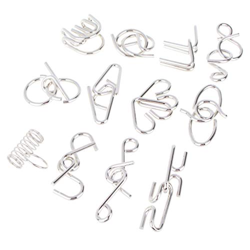 Perfecbuty 12PCS 3D Gioco di Metallo Set, Puzzle