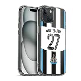 Head Case Designs Officially Licensed Newcastle United FC Nick Woltemade 2025/26 Players Home Kit 1st Group Gel Case [Military Grade] Compatible with Apple iPhone 15 Plus and Compatible with MagSafe