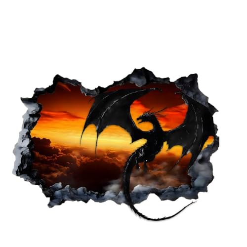 Vinilo Decorativo 3D Dragón Negro Superdant miniatura 3