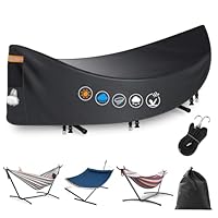 Hängematten-Abdeckung, wasserdicht, strapazierfähig, 420D-Hängematten-Abdeckungen für den Außenbereich, atmungsaktiv, Staubschutz mit Belüftungsschlitzen, wasserdichter Streifen, 3 winddichte