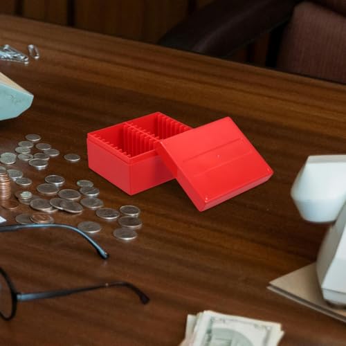 Caja plástica roja para monedas Abaodam miniatura 5