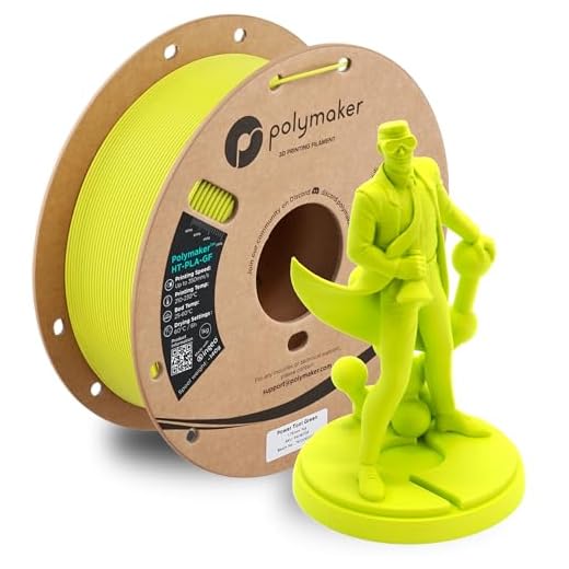 Polymaker HT-PLA-GF Filament 1.75mm Power Tool Green, High Temp PLA for 3D Printing, Heat Resistant to 150°C, Easy to Print, Easy to Anneal, Works with Most FDM Printers, 1kg Spool