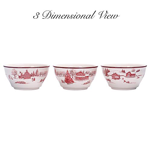 Bico Toile De Jouy Winter Wonderland Ceramics 12Pcs Dinnerware Set thumb #4