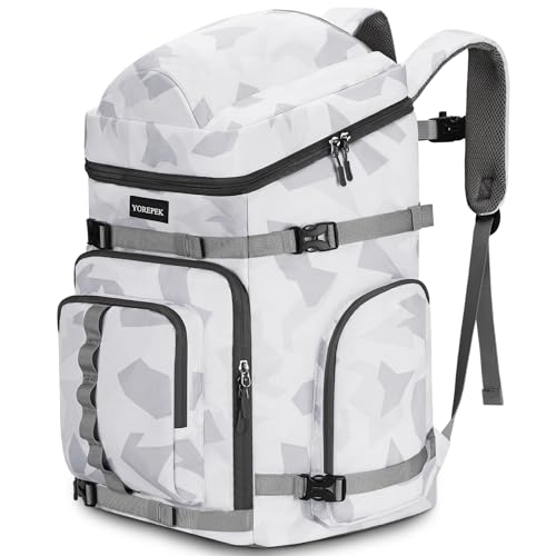 YOREPEK 65L Ski Boot Bag Backpack with 8 Pockets, Waterproof Ski Snowboard Boot...