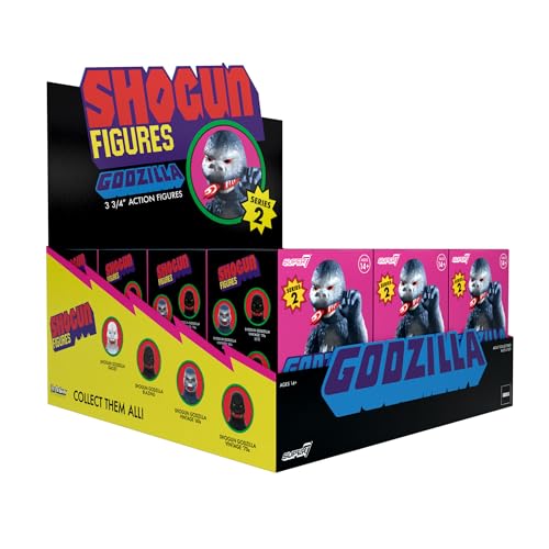 Image of Super7 Toho Shogun Godzilla Blind Box Flat Reaction Figures - (12 Pack) 3.75 inch Toho Godzilla Action Figures Classic Movie Monster Collectibles and Retro Toys