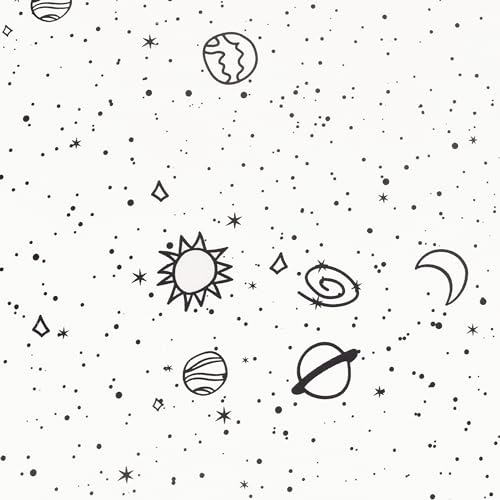 Image of Scientific Sleep Starry Galaxy Solar System 100% Cotton 4 Pcs Queen Bed Sheet Set Kids Toddler Teen, Flat Sheet & Fitted Sheet & Pillowcase Kids Bedding Set (Galaxy, Queen)