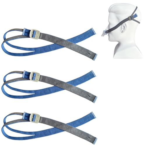 Image of 3 Packs Replacement Airfit P10 and Airfit N30 Headgear Strap Version | Adjustable High Elasticity Soft Durable Compatible with P10 /N30 CPAP Nasal Pillow Mask C PAP Mask Head gear (Without Mask)