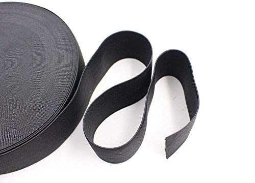 Magnoloran 2 Pack 10 Yard 1.5 Inch Wide Sewing Elastic Band Knit Elastic Spool Braided Elastic Heavy Stretch High Elasticity For Sewing Pants Waistband, Wigs, Skirts, Craft Diy Projects (Black&White) #TOP3