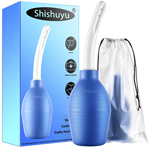 10 Oz Enema Bulb Kit With Storage Bag- Anal Or Vaginal Silicone Douche For Men Or Women - Comfortable Cleaner（Blue） #TOP19