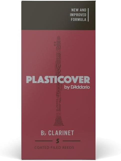 Rico Plasticover Bb Clarinet Reeds, Strength 3.5, 5-pack (RRP05BCL350)