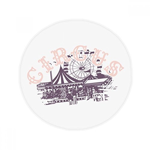 Cadeau tapis rond motif cirque multicolore 80cm pour salon