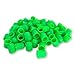 Pack of 100 Green Valve Stem Caps with Inner Seals for Nitrogen Filled Tires with Schrader Type Valve Stems on Automotive, Truck, Trailer, Bicycle and Other Applications by TYK Industries