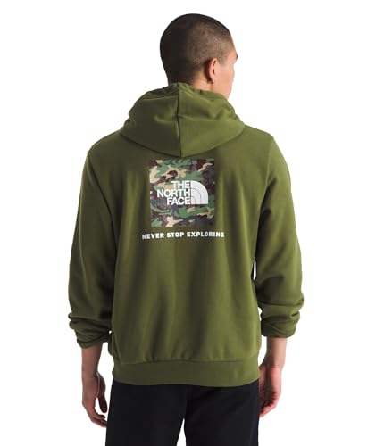 Image of THE NORTH FACE Men's Evolution Box Camo Fill Hoodie | Sweatshirt With 2 Piece Hood, Adjustable Drawcord, Kangaroo Hand Pocket