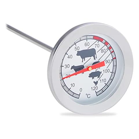 Relaxdays Stainless Steel Meat Thermometer Probe Cover