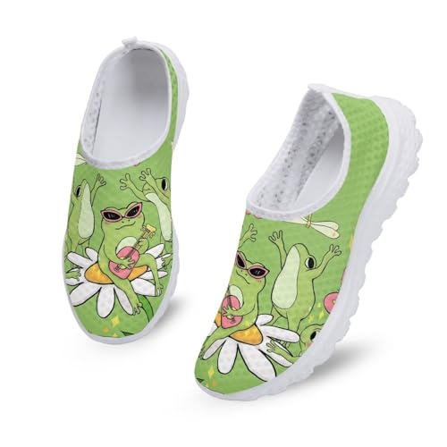 Slip On Walking Shoes for Womens Breathable Running Tennis Sneakers Comfort Anti-Slip Athletic Shoe for Travel Size 5.5-11.5 White Sole