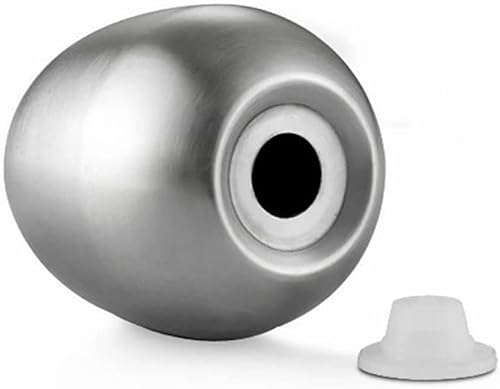 Miniatura 3 de esowemsn 2 unidades de acero inoxidable en forma de huevo para salero y pimentero, dispensador de palillos de dientes, contenedor de 1 agujero y 3