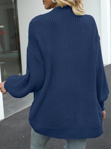 Image of MEROKEETY Long Sleeve Oversized Cardigan Sweaters for Women | Fall Winter Sweaters, Open Front, Chunky Knit, 2026 Casual Work Outerwear with Pockets