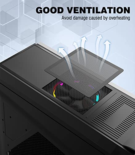 MoKo 4 Stück Lüfterfilter aus PVC, 120 x 120 mm, Staubschutzgitter mit magnetischem Rahmen, 0,5 mm Netzfilter für Kühler, Computergehäuse, Schwarz