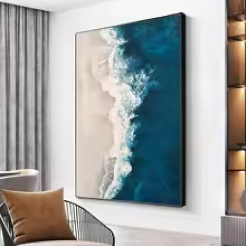 Affiches et impressions océan grand tableau ciel marin paysage de mer avec cadre 40x60