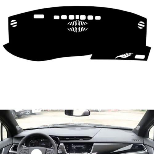 Leather Dash Board Cover mat Compatible with Cadillac XT6 （Warning Light） 2020-2025 ，Dashboard Cover(Black)