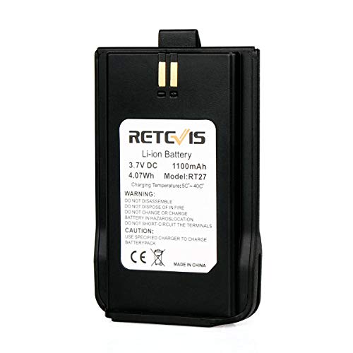 Retevis Rt27 Rt27V 2 Way Radio Battery,3.7V 1100Mah Original Li-Ion Replacement Battery,Compatible Rt27 Rt27V Walkie Talkies (1 Pack) #TOP2