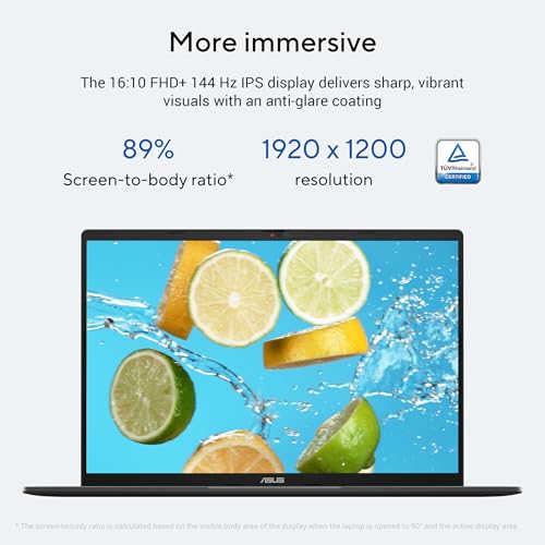Image of ASUS Vivobook S16,14th Gen, Intel Core 5-210H,Metallic Design Laptop(Intel UHD iGPU /16GB RAM /512GB SSD /FHD+ /16 inch inch /144Hz /Windows 11 /M365 Basic(1Year)* /Office Home 2024 /Matte Gray /1.7Kg) S3607VA-RP113WS