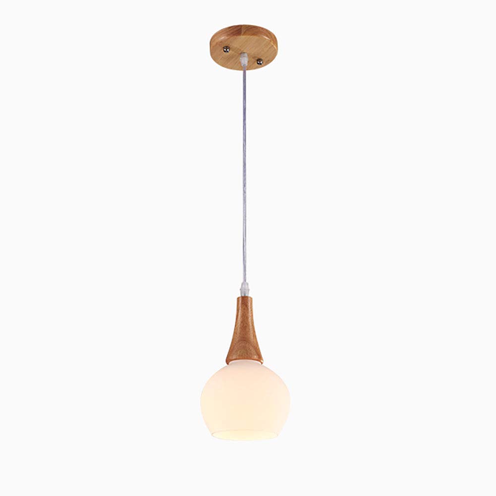 Candelabro Moderno Simple con globo de vidrio esmerilado y altura ajustable para comedor