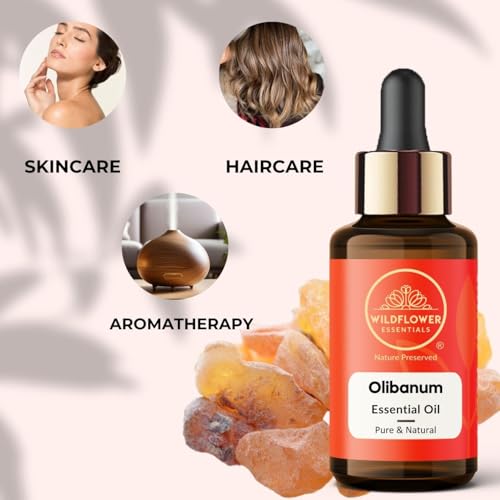 Image of Olibanum Essential Oil (Boswellia carterii) Pure | Non-Sticky | Non-Greasy | Lightweight | Men & Women | All Skin Types | Steam Distilled 30ml (1 oz)