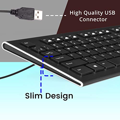 Image of ZEBRONICS Zeb-DLK01 USB Multimedia Keyboard with 104 UV Coated Keys, Rupee Key, 12 Hot Keys