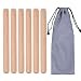 3 Pairs Wood Claves Percussion Instrument, Classic Hardwood Musical Rhythm Sticks with a Carry Bag, 8 Inch Long