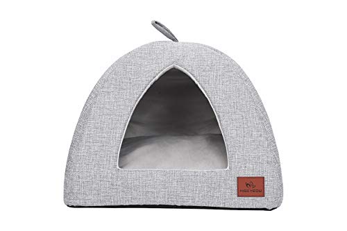 Miss Meow Cat Dog Tent Triangle Pet Bed Removable Cushion Cover Two Way
