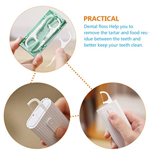 SUPVOX Faixão dental de 2pcs Organizador de fio oral de limpeza caixa de picket portátil fio dental