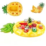 MINGBOLIN Poolbar Aufblasbar Pool Getränkehalter Pool Ananas Poolbar Aufblasbarer Getränkehalter Schwimmender Aufblasbare Bar mit 6 Löcher Kapazität Untersetzer,für Sommer Poolparty Strand Mottoparty