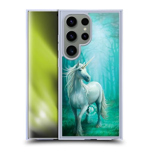 Coque antidérapante Samsung S24 Ultra compatible MagSafe Anne Stokes protection gel Licorne