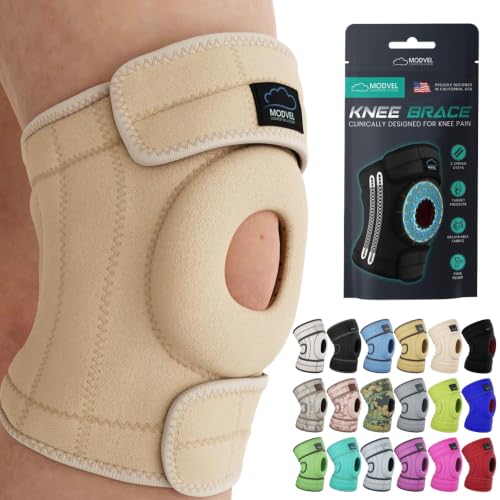 Modvel ELITE Knee Brace for Men &amp; Women – Patella Gel Pads &amp; Side Stabilizers for ACL, Meniscus Tear, Arthritis &amp; Injury Recovery – Maximum Support for Running, Sports &amp; Joint Pain Relief