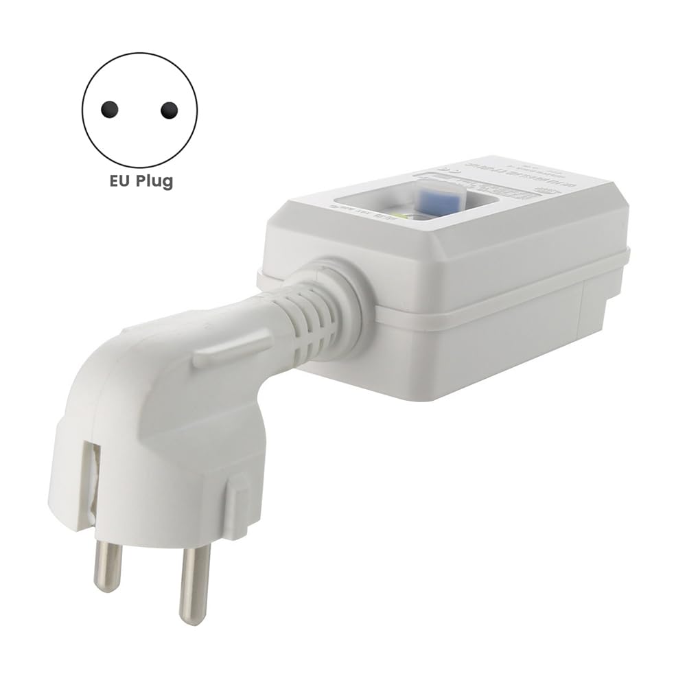 Adaptador de Enchufe de Seguridad con Protección Fugas RCD, 16 A, 220 V, 240 V, Enchufe Europeo, GFCI, Disyuntor Doméstico, Interruptor de Disparo.