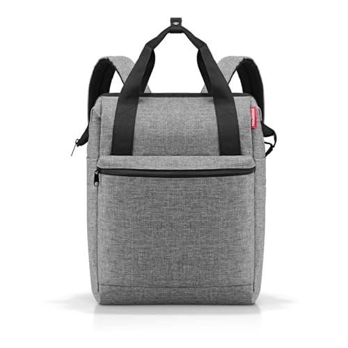 reisenthel allrounder R Large Groß Rucksack und Tragetasche in einem Mit Stecklasche für Reisetrolleys, Couleur:twist silver