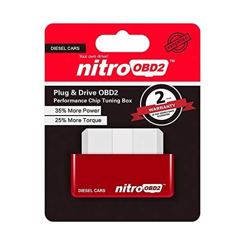 Pannow Enchufe y conduzca la Caja de Ajuste de Chips Nitro OBD2 Performance para automóviles de Gasolina (Red-Eco)