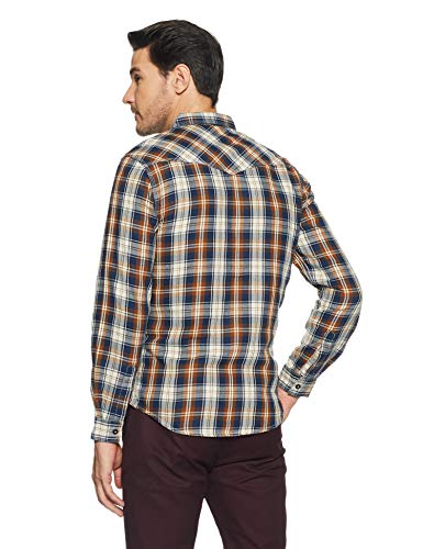 Image of Spykar Men's Checked Slim Fit Shirt