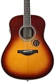 Yamaha L-Series Transacoustic Guitar with Hard Gig Bag- Dreadnought, Brown Sunburst