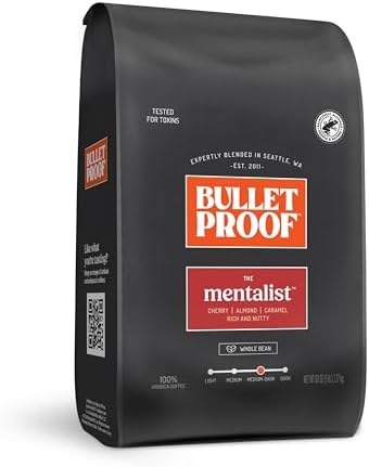 Bulletproof The Mentalist Medium-Dark Roast Whole Bean Coffee, 5 Pounds (bulk), 100% Arabica Beans, Clean Coffee Tested for Toxins